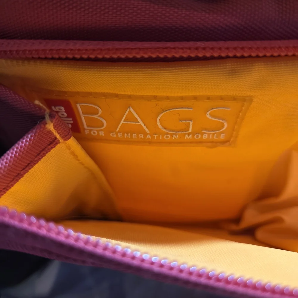 Camera Shoulder Bag Bright Pink And Orange
